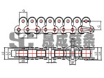 带顶滚轮短节距输送链